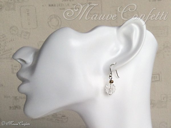 画像7: ＊ハンドメイド＊ビーズボールのクリアピアス