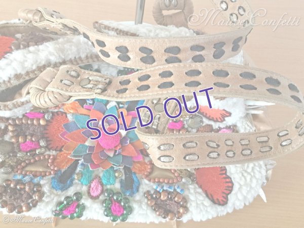 画像6: 【ユーズド品】ルナ・レナのハンドバッグ（ベージュ×マルチ）＊LUNA LLENA