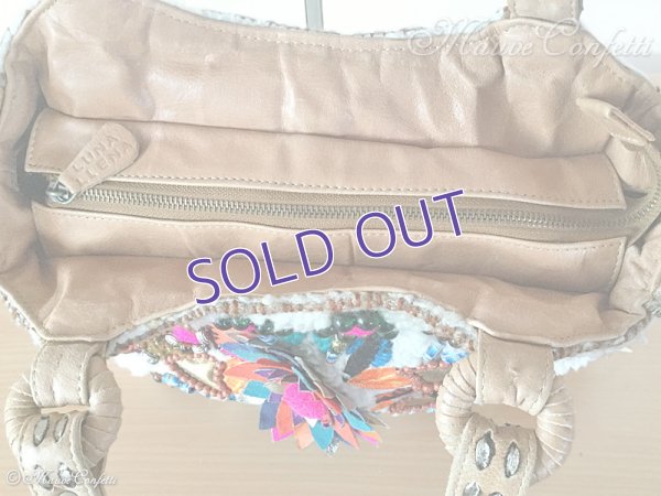 画像8: 【ユーズド品】ルナ・レナのハンドバッグ（ベージュ×マルチ）＊LUNA LLENA