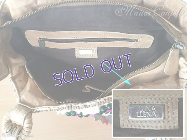 画像9: 【ユーズド品】ルナ・レナのハンドバッグ（ベージュ×マルチ）＊LUNA LLENA