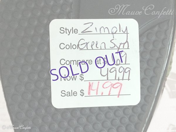 画像8: 【ユーズド品】パイソン柄ウェッジソールサンダル 25.0cm（黒×深緑）＊NINE WEST