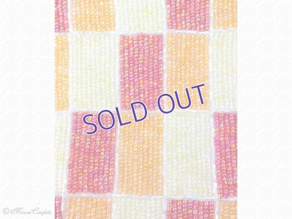 画像6:  ＊SALE＊ 【ユーズド品】ビーズ刺繍のポシェット（赤系市松）