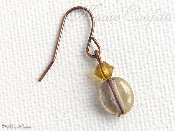 画像2: *ハンドメイド*ベージュオーバルのヌーディピアス (2)