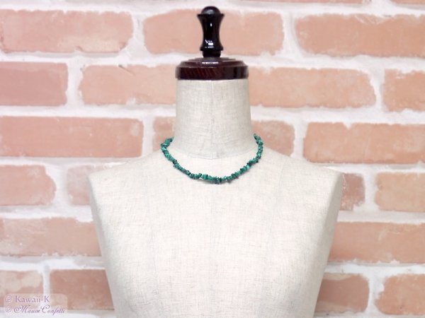 画像3: グリーンターコイズのネックレス (3)