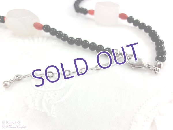 画像4: ホワイトオニキスのネックレス (4)