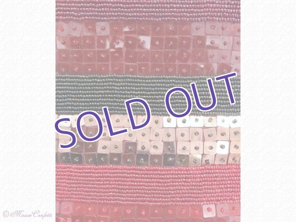 画像6:  *SALE* 【ユーズド品】ビーズ刺繍のポシェット(赤系) (6)