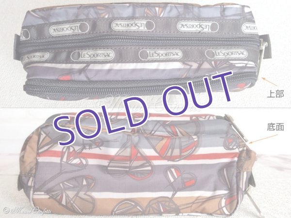 画像3:  *SALE* 【ユーズド品】レスポートサックのメッシュポケット付きポーチ (3)